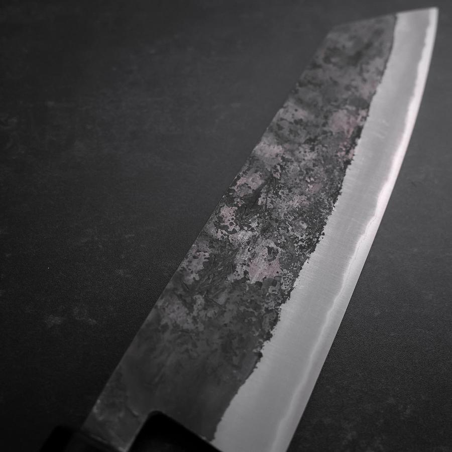 Bunka Revestimiento de Acero Inoxidable Blue Steel #2 Kurouchi Mango de Nogal 165 mm