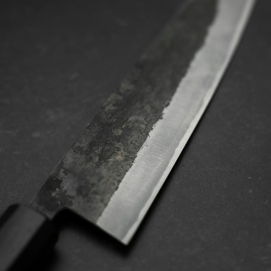 Bunka Revestimiento Acero Inoxidable Blue Steel #2 Kurouchi Mango de Nogal 180 mm