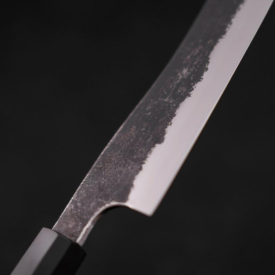 Bunka Revestimiento Acero Inoxidable White Steel #2 Kurouchi Mango de Teca con cuerno de Búfalo 180 mm