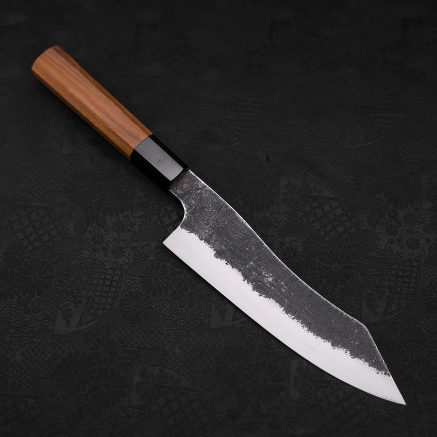 Bunka Revestimiento Acero Inoxidable White Steel #2 Kurouchi Mango de Teca con cuerno de Búfalo 180 mm