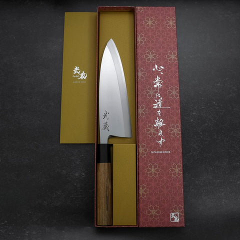 Deba White Steel #2 Kasumi Buffalo Teak Handle 195mm