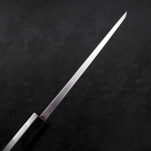 Deba White Steel #2 Kasumi Chokin Gold Sakura-Fuji Buffalo Ebony Handle 165mm
