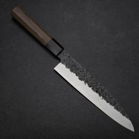 Gyuto AUS-8 Kurouchi Tsuchime Walnuss- und Rosenholz Griff 200mm