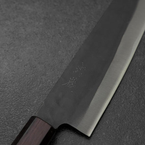 Gyuto Blue Steel #1 Revêtement inox Kurouchi Manche Urushi Pourpre 210mm