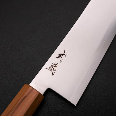 Gyuto Blue Steel #2 Poliert Olivenholz Griff 240mm