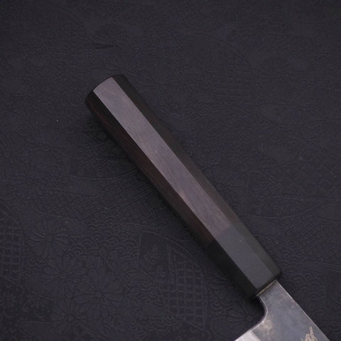 Gyuto Blue Steel #2 Kurouchi Damasco Mango de Ébano con Cuerno de Búfalo 210mm