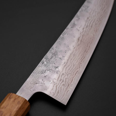 Gyuto Schwedenstahl Nashiji Washi Yaki Urushi Griff 210mm
