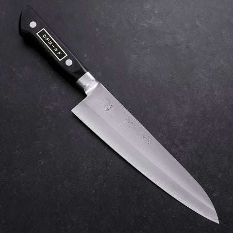 Gyuto VG-1 Poliert Schwarzer Westlicher Griff 180mm (Tsuba-ari)