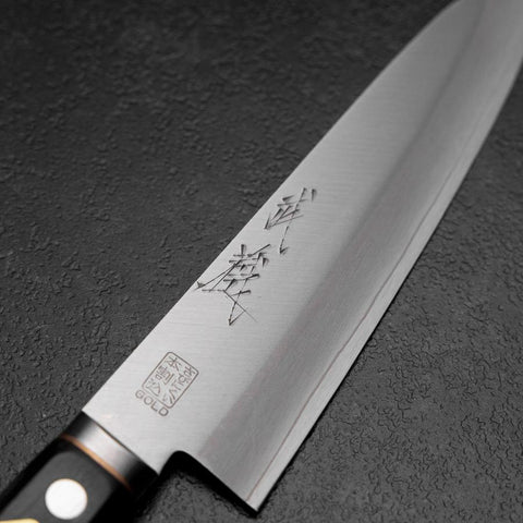 Gyuto VG-1 Poliert Westlicher Griff mit Kupfer Inlay 180mm