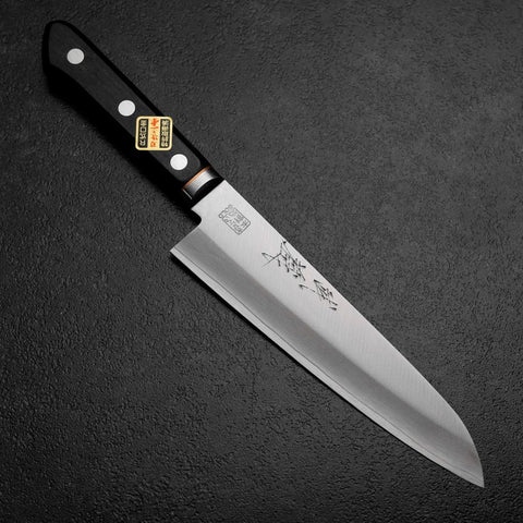 Gyuto VG-1 Poliert Westlicher Griff mit Kupfer Inlay 180mm