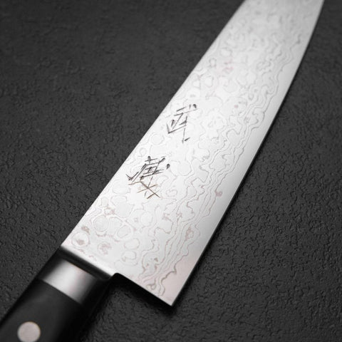 Gyuto VG-10 Damasco Occidental Mango Negro 180mm