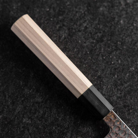 Gyuto VG-10 Tsuchime Damasco Mango de Magnolia con Cuerno de Búfalo  210mm