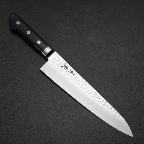 Gyuto VG-10 Tsuchime Damasco Mango Occidental Azul 210mm