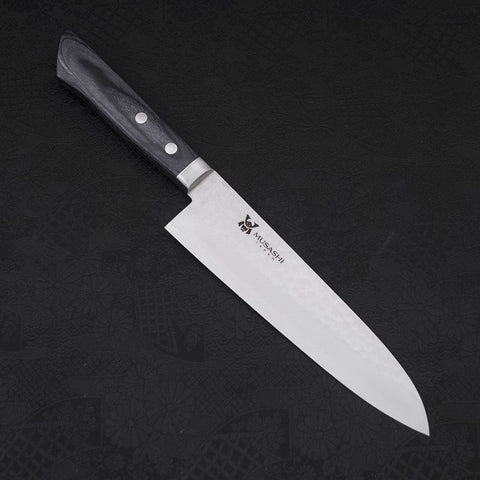 Gyuto VG-10 Tsuchime Damast Dunkelblauer Westlicher Griff 180mm