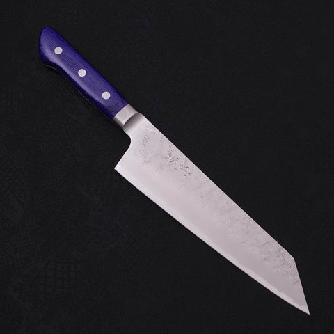 Kiritsuke Santoku Blue Steel #2 Nashiji Rivestimento Inox Manico Occidentale 195mm