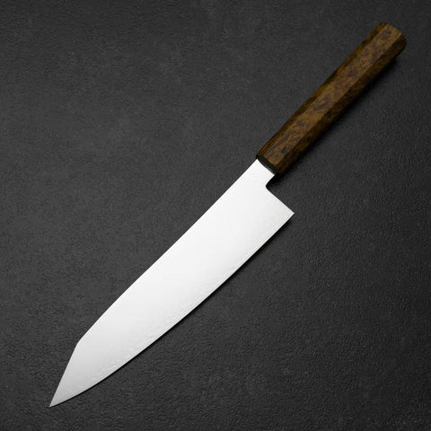 Kiritsuke VG-10 Damascus Yellow Birch Handle 210mm