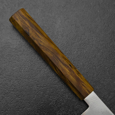 Kiritsuke VG-10 Damascus Yellow Birch Handle 210mm
