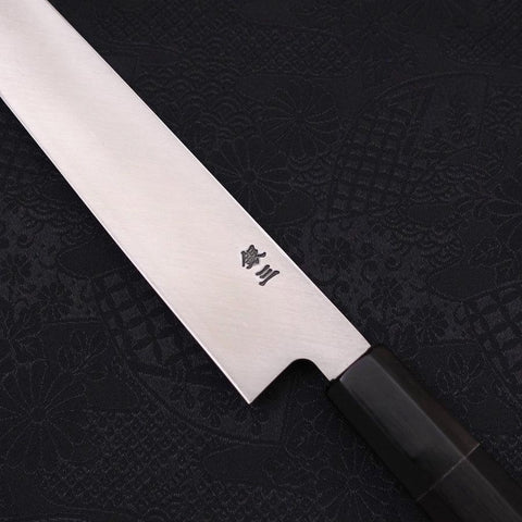 Kiritsuke Yanagiba Silver Steel #3 Kasumi Mango de Ébano con Cuerno de Búfalo 240mm