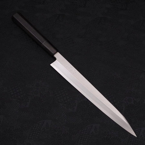 Kiritsuke Yanagiba Silver Steel #3 Kasumi Mango de Ébano con Cuerno de Búfalo 240mm