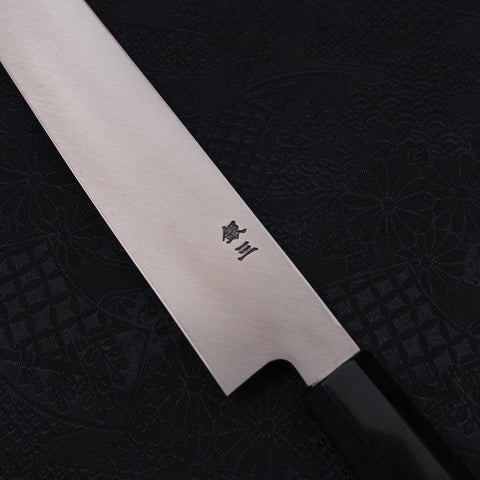 Kiritsuke Yanagiba Silver Steel #3 Poliert Büffelhorn und Ebenholz Griff 270mm