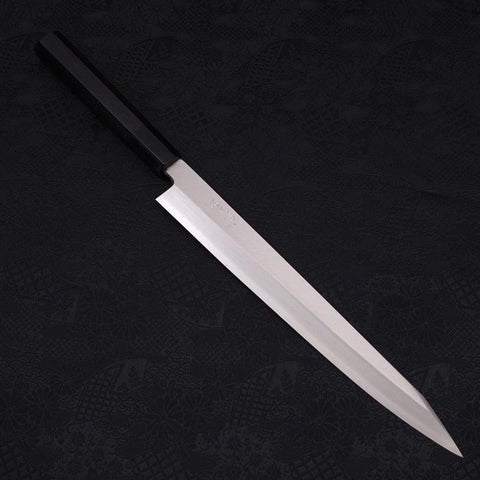 Kiritsuke Yanagiba Silver Steel #3 Poliert Büffelhorn und Ebenholz Griff 270mm
