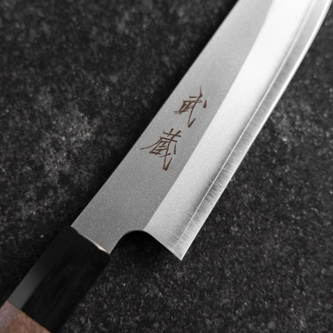 Petty Silver Steel #3 Kasumi Manico Bufalo Noce 135mm