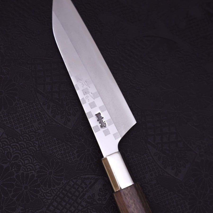 Petty Silver Steel #3 Ichimatsu Mango de Nogal 135 mm