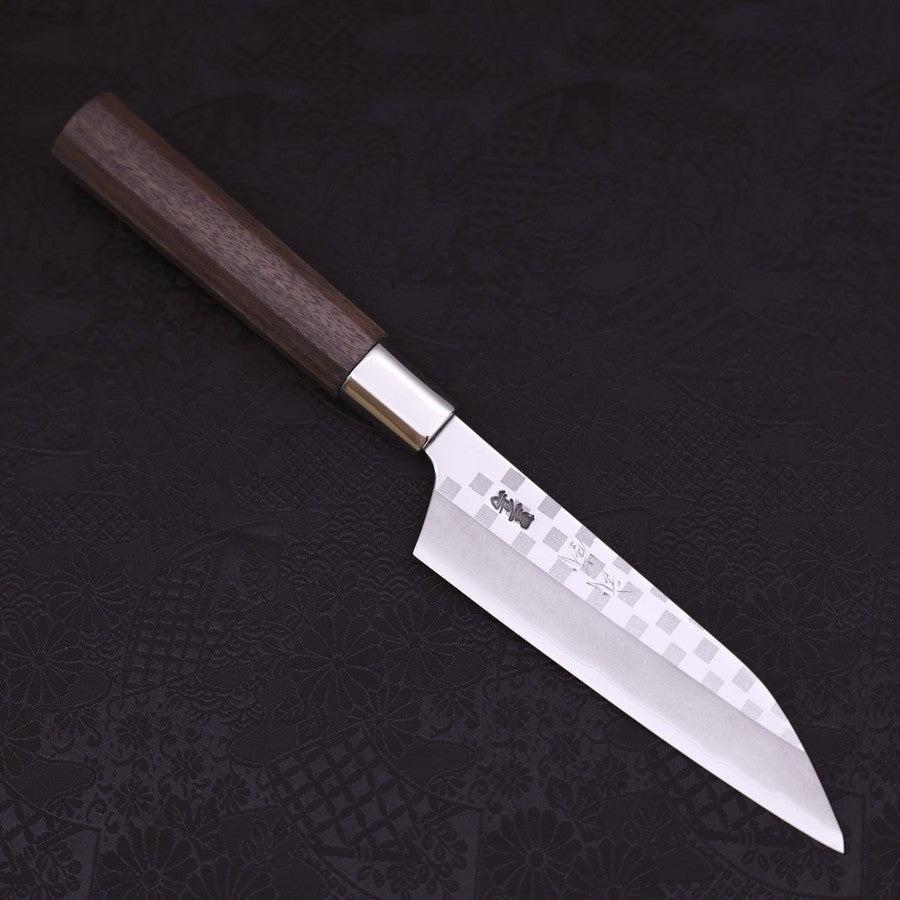 Petty Silver Steel #3 Ichimatsu Mango de Nogal 135 mm