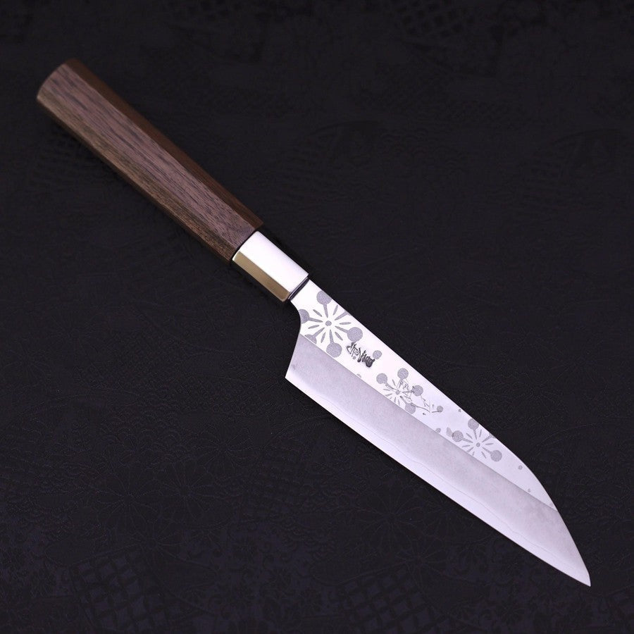 Petty Silver Steel #3 Kazabana Mango de Nogal 135 mm
