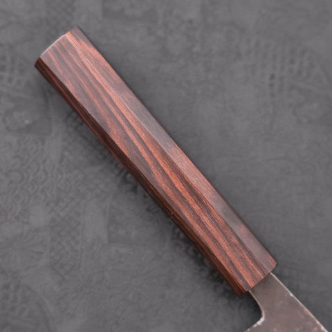 Santoku Blue Steel #2 Kurouchi Ebony Handle 165mm