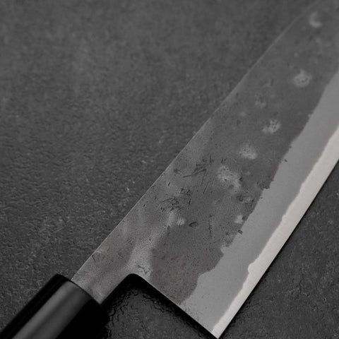 Santoku Blue Steel #2 Nashiji Inox Manico Tasso 165mm