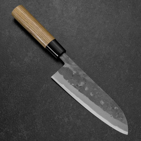 Santoku Blue Steel #2 Nashiji Inox Manico Tasso 165mm