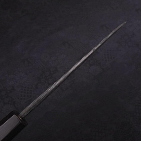 Santoku Blue Steel #2 Kurouchi Damasco Mango de Ébano con Cuerno de Búfalo 165mm