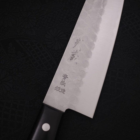 Santoku Blue Steel #2 Tsuchime Rivestimento Inox Manico Occidentale 170mm