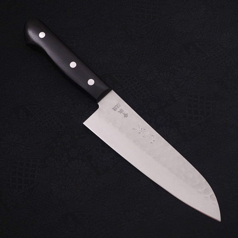 Santoku Blue Steel #2 Tsuchime Rivestimento Inox Manico Occidentale 170mm
