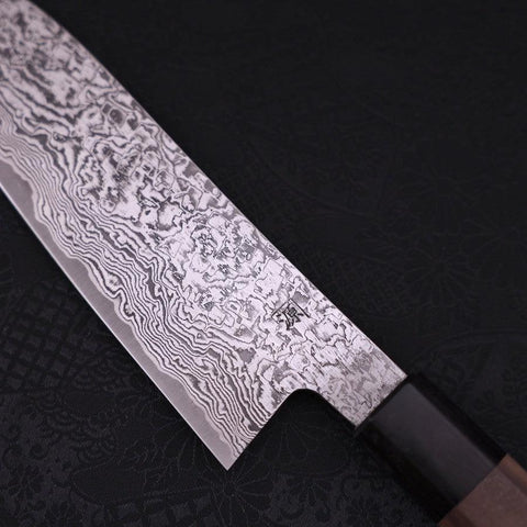 Santoku SG-2 Schwarzer Damast Büffelhorn und Walnussholz Griff 165mm