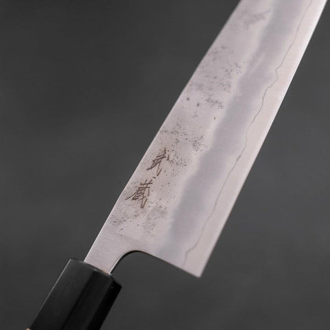 Santoku Silver Steel #3 Nashiji Büffelhorn und Magnolienholz Griff 165mm