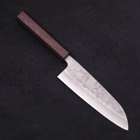 Santoku Silver Steel #3 Nashiji Lila Urushi Griff 165mm