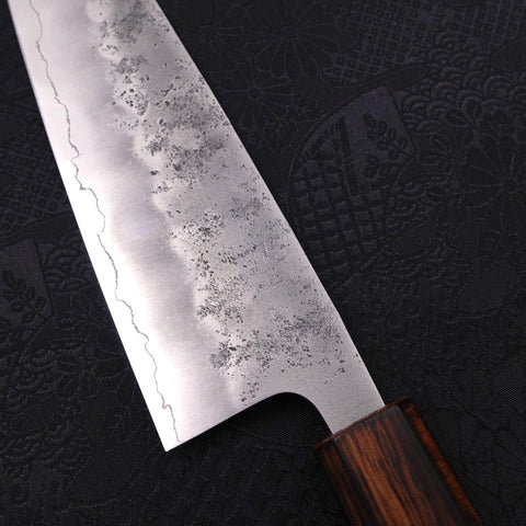 Santoku Silver Steel #3 Nashiji Sumi Urushi Griff 165mm