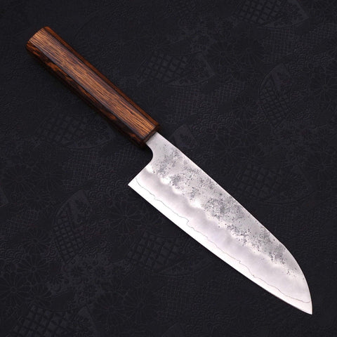 Santoku Silver Steel #3 Nashiji Sumi Urushi Griff 165mm