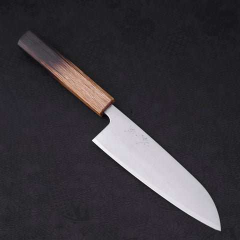 Santoku Silver Steel #3 Poliert Büffelhorn und Magnolienholz Griff 165mm