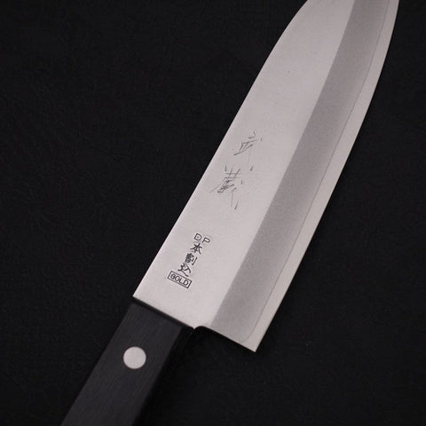 Santoku VG-1 Poliert Schwarzer Westlicher Griff 165mm
