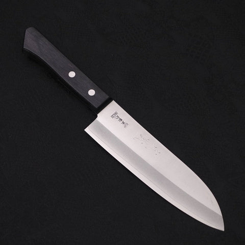 Santoku VG-1 Poliert Schwarzer Westlicher Griff 165mm