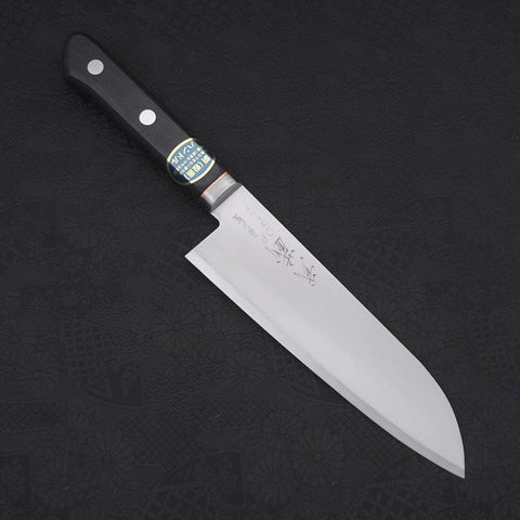 Santoku VG-1 Poliert Westlicher Griff mit Kupferinlay 165mm