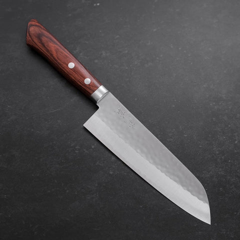 Santoku VG-1 Tsuchime Westlicher Mahagoni Griff 165mm