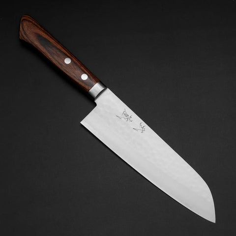 Santoku VG-1 Tsuchime Manico Occidentale Mogano 170mm