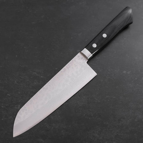 Santoku VG-10 Damasco Mango Occidental Negro 170mm