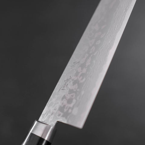 Santoku VG-10 Damasco Mango Occidental Negro 170mm