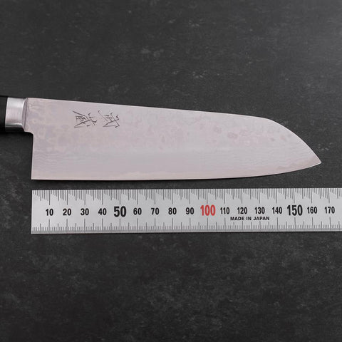 Santoku VG-10 Damasco Mango Occidental Negro 170mm