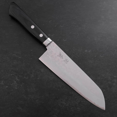 Santoku VG-10 Damasco Mango Occidental Negro 170mm